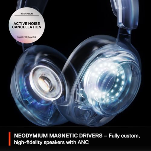 SteelSeries Arctis Nova Pro Wireless Multi-System Gaming Headset - Neodymium Magnetic Drivers - Active Noise Cancellation - Infinity Power System - Gen 2 Mic - PS5, PS4, PC, Switch, Mobile - White - color: White, style: PlayStation