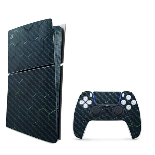 MightySkins Carbon Fiber Skin for PS5 PlayStation 5 Slim Digital Edition Bundle - Acid Hex Protective, Durable Textured Carbon Fiber Finish Easy to Apply Made in The USA - color: Acid Hex, size: PS5 Slim Digital Edition Bundle