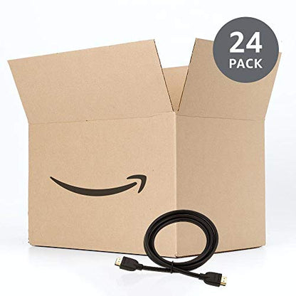 Amazon Basics High-Speed 4K Ultra HD HDMI 2.0 Cable for Blu-ray, 6 feet, 24-Pack, 18 Gbps, 60 Hz, 2160p, Male-to-Male, Ethernet Ready, 3D, Black - size: 6 Feet