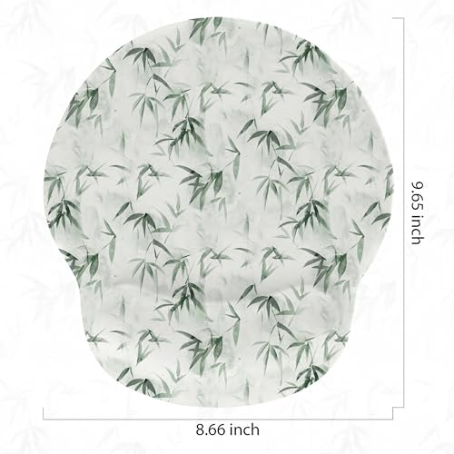 Ergonomic Mouse Pad with Wrist Support,Non-Slip Rubber Base for Computer Laptop & Mac,Lightweight Rest for Home,Office & Travel (Bamboo Leaf) - color: Bamboo Leaf