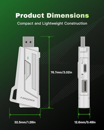 AX200 Keyboard & Mouse Adapter for PC, Nintendo Switch, Aim Assist | Compatible with Nintendo Switch 2, Supports COD, Apex Legends and more.