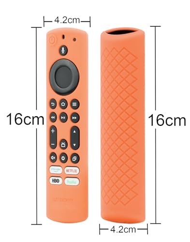 LEFXMOPHY NS-RCFNA-21 Remote Case Replacement for Toshiba and Insignia NSRCFNA21 CT-RC1US-21 CT95018 CTRC1US21 TV Voice Control K7Q3MT Remote Cover, Silicone Protective Skin Glow in Dark - color: Glow Orange