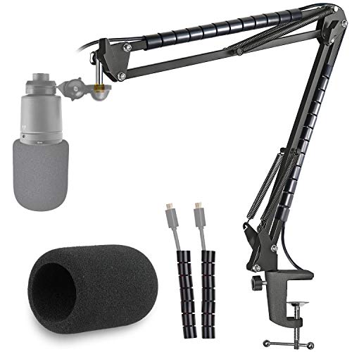 AT2020 Microphone Stand with Pop Filter Compatible with Audio-Technica AT2020 AT2020USB+ AT2035 by YOUSHARES - color: AT2020 mic stand