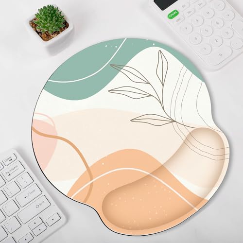 KONVINIT Ergonomic Mouse Pad with Wrist Rest, Small Mousepad with Non-Slip Rubber Base and Smooth Surface, Blue Mouse Pads for Desk, Office Desk Accessories - color: Morandi