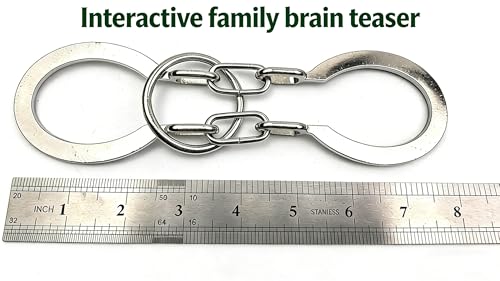 MAGIKON Traditional Brain Teaser, Classical Metal Horseshoe Puzzle Silver | Metal, silver finish, 4x2.5x1.5in, interlocking, logic puzzle, for kids adults, focus training