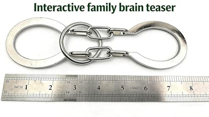 MAGIKON Traditional Brain Teaser, Classical Metal Horseshoe Puzzle Silver | Metal, silver finish, 4x2.5x1.5in, interlocking, logic puzzle, for kids adults, focus training