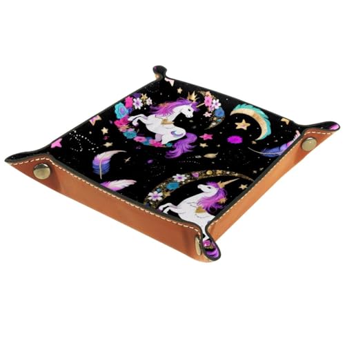 Feathers Horse Dice Tray Dice Rolling Tray Folding Dice Holder for Dice Games, Like RPG, DND and Other Table Games - color: Multi 4