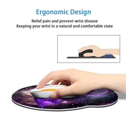 Mouse Pad with Wrist Support, Ergonomic Mouse Pad with Memory Foam Wrist Rest Cushion, Non-Slip Rubber Base Gaming Mice Pad for Home Office Computer Laptop,Dragon - color: Dragon