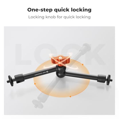 K&F CONCEPT 9.8" Magic Arm Clamp Kit with 1/4" & 3/8" Thread Screw | 360° Ball Heads Magic Arm with Tripod Mount Adapter for Gopro/LED Lights/Monitor/Flash/Microphone/DSLR Camera, MS32 - style: 9.8" with Adapter