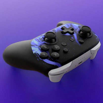 eXtremeRate DIY Replacement Faceplate Shell for Nintendo Switch 2 Pro Controller, Custom Front Housing Case, Thumbsticks and Screwdriver Tools for Switch 2 Pro Controller - Blue Flame - color: Blue Flame