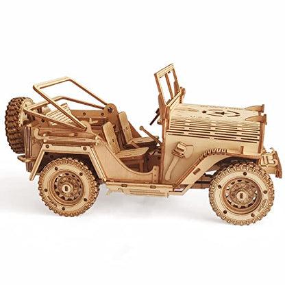 3D Wooden Puzzle - Wood Crafts Mechanical Off-Road Vehicle Building Model Kits - Wooden STEM DIY Brain Teaser Puzzle - Off-Road Vehicle 3D Puzzle Birthday Gifts Christmas - style: Off-Road Vehicle