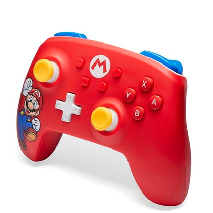 PowerA Wireless Controller for Nintendo Switch - Mario Joy, Switch Lite/Switch-OLED Model, Nintendo Switch 2, AA Battery Powered (Battery Included), Bluetooth, Motion Controls, Officially Licensed - style: Mario Joy