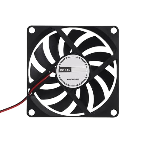 FDCB8010H05 80mm Fan 5V Hydraulic Bearing - 80mm x 80mm x 10mm 2Pin 2Wire Case Cooler for Raspberry Pi, Intel NUC, 8010 8CM Powerful Cooling Fans for Set-top Box Handheld Game Console
