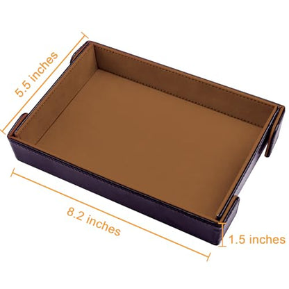 SIQUK 2 Pieces Magnetic Dice Tray Rectangle Folding Dice Rolling Tray PU Leather Dice Trays Dice Holder Storage Box for D&D RPG Dice Games (Green, Camel) - color: Green, Camel