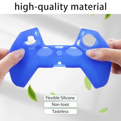 Baval Silicone Cover for Playstation 5 PS5 DualSense Wireless Controller | Scratch-resistant, Easy install, Silicone Construction, Portable Carrying Silicone Cover, Blue Silicone Cover - color: Blue Silicone Cover