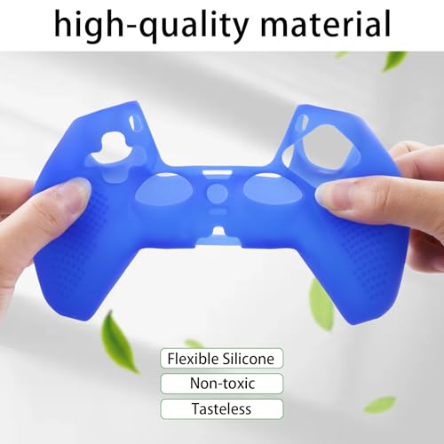 Baval Silicone Cover for Playstation 5 PS5 DualSense Wireless Controller | Scratch-resistant, Easy install, Silicone Construction, Portable Carrying Silicone Cover, Blue Silicone Cover - color: Blue Silicone Cover