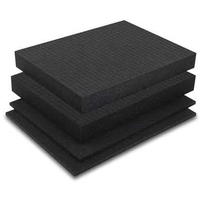 Coengwui Pick and Pluck Foam Inserts, Pre-Cubed Pick Apart Sheets for Crafts Toolbox Game Box Camera Cases Drawer Storage (2Pack 16 x 12 x 2" with 0.4" Bottom Padding)