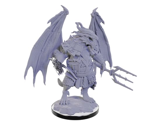 WizKids D&D Nolzur's Marvelous Miniatures: Draconian Foot Soldier & Mage Dungeons and Dragons Unpainted Miniatures - style: Draconian Foot Soldier & Mage