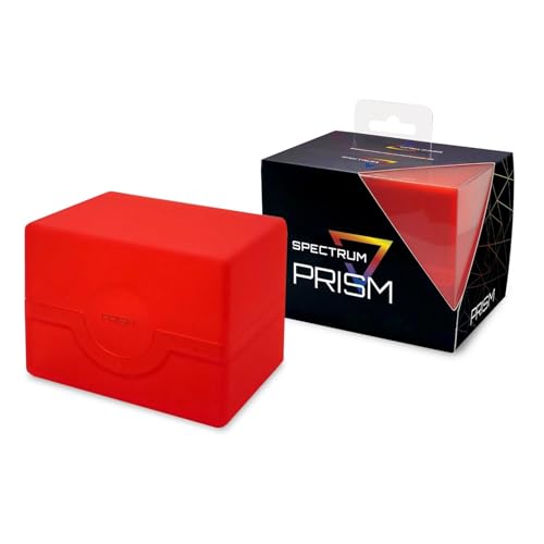 BCW Spectrum Prism Deck Case - Infra Red - 1 ct | Secure Snap Closure Card Deck Case | Fits 100 Double-Sleeved Cards | Trading Card Deck Storage Ideal for Magic the Gathering, Pokemon, and More - color: Infra Red, size: 1 Pack