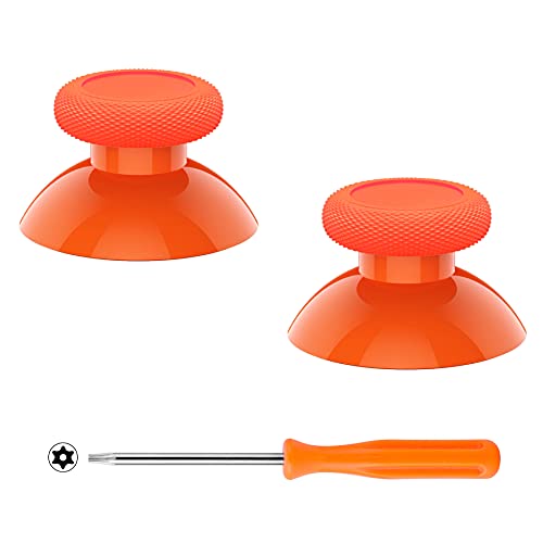eXtremeRate Replacement Thumbsticks for Xbox Series X & S Controller, Joysticks Repair Kit for Xbox Wireless Controller, Custom Analog Stick Buttons for Xbox One S/X/Elite Controller - Orange - color: Orange