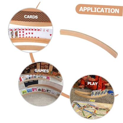 Hemobllo Wooden Card Rack Displaying Stand Wooden Playing Card Holder for Games for Family Gatherings and Game Nights
