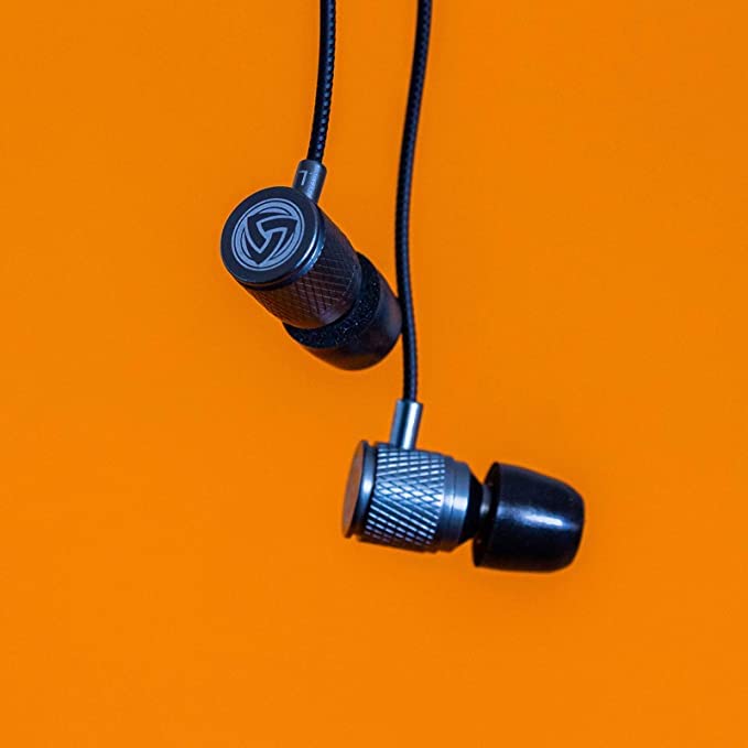 LUDOS Ultra Wired Earbuds in-Ear Headphones, 5 Years Warranty, Earphones with Microphone, Noise Isolating Ear Buds, Memory Foam for iPhone, Samsung, School Students, Kids, Women, Small Ears - Grey - color: Grey, style: 3.5 mm