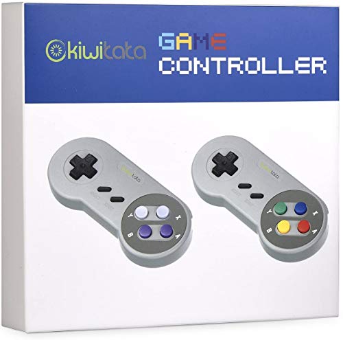 KIWITATA 2X Classic SNES USB Controller for PC Gamings, Retro SNES Wired USB Game Emulator Controller for Windows XP 7 8 11 Mac Raspberry Pi