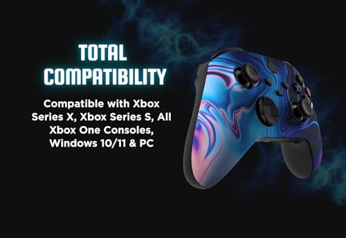 Stealth Controllers Wireless Controller for Xbox Series S, Xbox Series X, Xbox One - Soft Touch Feel - Custom Series S/X Controller (Purple Swirl) - color: Purple Swirl