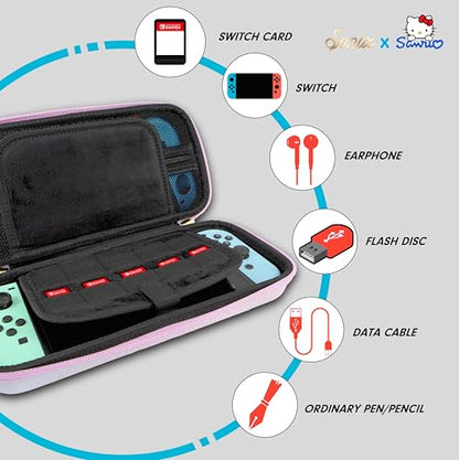 Sonix x Sanrio Carrying Case for Nintendo Switch 1, Protective Travel Case | Hello Kitty 50th Anniversary - color: Hello Kitty 50th Anniversary