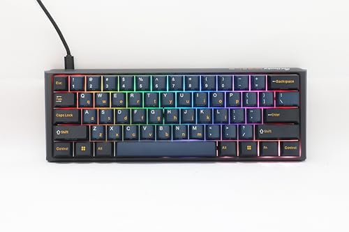 Ducky One 3 Mini Pro Nazca Line 8K 60% Mechanical Keyboard: Quack Mechanics Dampening, Hot-Swappable Cherry MX2A Silent Red Switches, High-Density PBT Tripleshot Keycaps, RGB, US, Nazca Line | 60% mechanical gaming keyboard, hot-swap switches, Quack Mecha