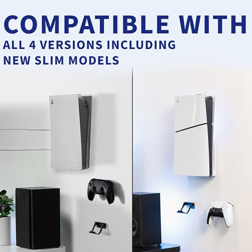 VIVO Steel Wall Mount Bracket Designed for PS5 Gaming Console, Vertical Display for PlayStation 5, Open Design, Black, MOUNT-PS5B - color: Black