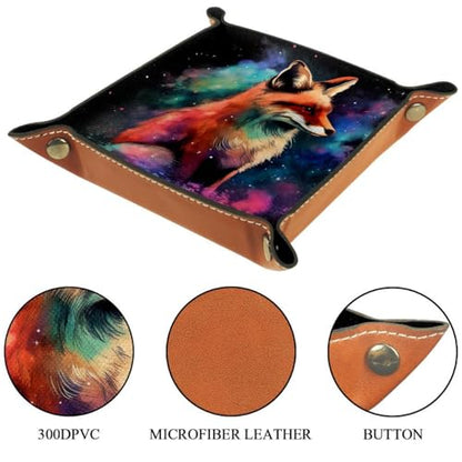 Galaxy Fox Dice Tray Dice Rolling Tray Folding Dice Holder for Dice Games, Like RPG, DND and Other Table Games - color: Multi 19