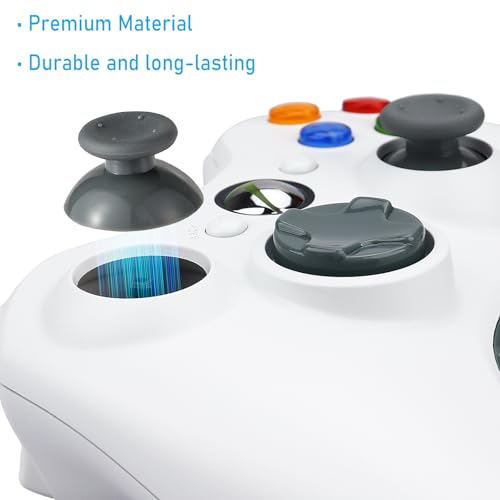 Ikpek 8 Pcs Replacement Thumbsticks for Xbox 360 Controller, Plastic Thumb Stick Joystick Grip Replacement for Xbox 360 Controller Accessories - size: 8 Grey