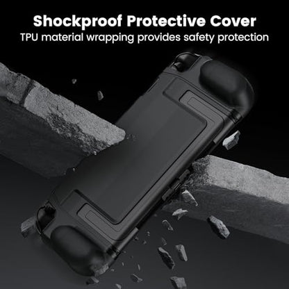 BHGift for 2025 Switch 2 Grip Case,Dockable | Case with Ergonomic Grip for Handheld as a Real Gamepad, Shockproof Protective Case Accessories for Switch 2
