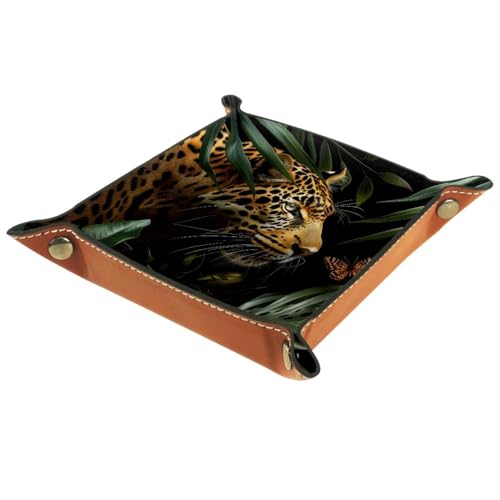 Leopard Butterfly Leave Dice Tray Dice Rolling Tray Folding Dice Holder for Dice Games, Like RPG, DND and Other Table Games - color: Multi 17