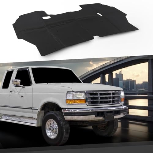 PIT66 Under Hood Insulation Pad Fit Ford F150 Truck 1992-1996 | Fit Ford F250 F350 1992-1997 w/Clips - style: 1992-1996 Ford F150