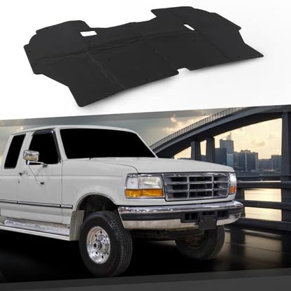 PIT66 Under Hood Insulation Pad Fit Ford F150 Truck 1992-1996 | Fit Ford F250 F350 1992-1997 w/Clips - style: 1992-1996 Ford F150