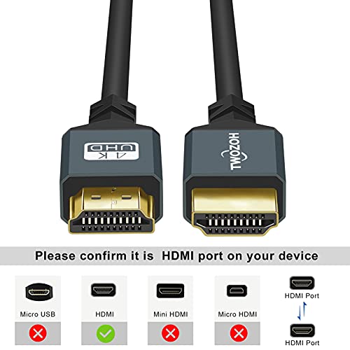 Twozoh HDMI to HDMI Coiled Cable, Support 3D,4K UHD, 1080p, HDMI 2.0a 2.0b 2.0 1.4a (Extend up to 1.5M/5FT) - color: COILED 1-Pack, size: 5Ft