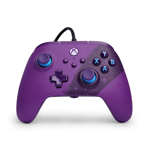 PowerA Advantage Wired Controller for Xbox Series X|S - Celestial Purple, gamepad, hall effect thumbsticks, gaming controller, USB-C, Works with Xbox One, Officially Licensed - style: Celestial Purple
