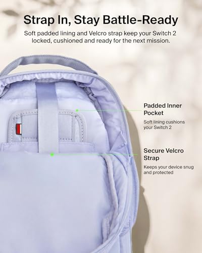 Belkin Nintendo Switch 2 Carrying Case, Sling Crossbody Travel Bag | Lightweight Crossbody Travel Bag with Stowable Crossbody Strap, 10 Game Card Storage, Soft Interior, Fits 2 Pro Controllers - color: Lilac