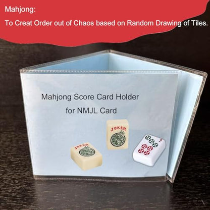 Mahjong Card Sleeve、Holder &Cover, Mahjong Accessories,Fit NMJL Large Print Size Card (6 1/8" x4 3/4") -4Pack - size: Large Size 4pack