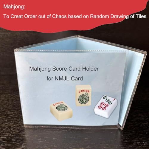 Mahjong Card Sleeve、Holder &Cover, Mahjong Accessories,Fit NMJL Large Print Size Card (6 1/8" x4 3/4") -1Pack - size: Large Size 1pack