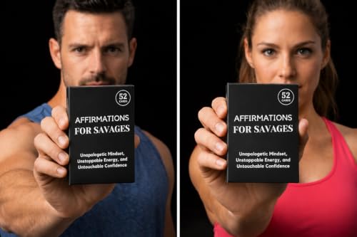 Isaac Liev Daily Affirmation Cards for Women & Men – 52 Motivational Affirmations Deck for Mindset & Inspiration | Cool Gifts for Him & Her, Best Friend, Coworkers, Office & Birthday - style: Savage Affirmation