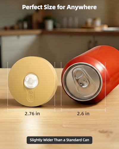 Rechargeable Puck Lights with Remote Control, 1500mAh Battery Operated Tap Lights, Dimmer & Timer Under Cabinet, Wireless LED Stick-On for Closet, Bedroom, Kitchen - Gold 3Pcs - color: Gold