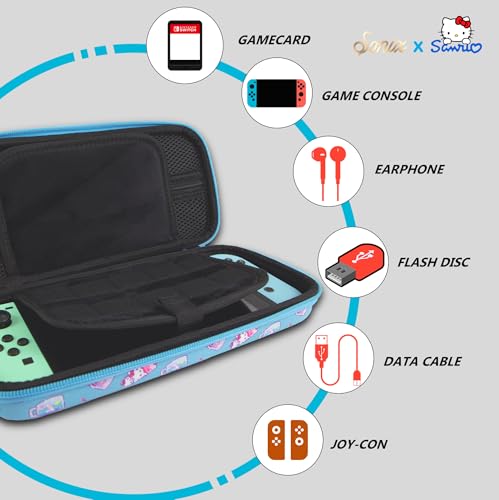 Sonix x Sanrio Carrying Case for Nintendo Switch 1, Protective Travel Case | Hello Kitty and Friends Frozen Treats - color: Hello Kitty & Friends Frozen Treats