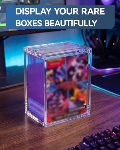 PKMN Booster Bundle Acrylic Case 4 Pack, 8mm Ultra Thick, Magnetic Lid | Clear Display Enclosure for Destined Rivals, Paldean Fates, Prismatic Evolutions, Scarlet & Violet Journey Together - color: 4PC Booster Bundle Acrylic Case, size: Acrylic Case