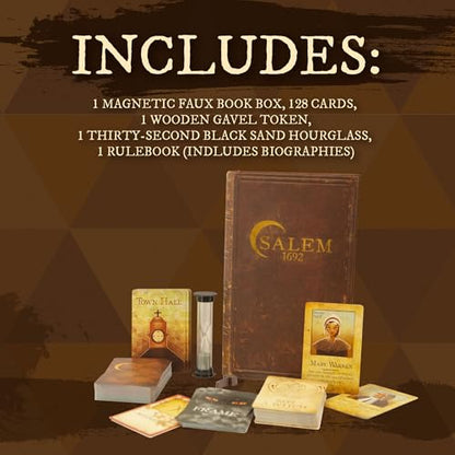 Facade Dark Cites Series Board Game of Strategy, Deceit, and Luck - Card Game for Teens Adults and Family - Salem 1692 - style: Contemporary