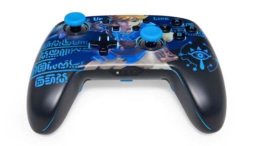 PowerA Enhanced Wireless Controller for Nintendo Switch with Lumectra - Wake Up Link, Gamepad, Game Controller, Bluetooth Controller, Rechargeable - style: Wake Up Link