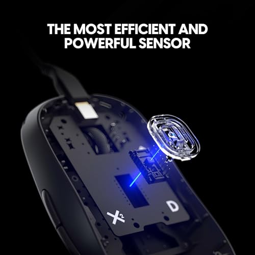 Pulsar Gaming Gears X2 Wired Gaming Mouse, Ultra Lightweight, Optical Switch, 26000 DPI, Motion Sync, PAW3395 Sensor (Medium, Wired, Black) (Renewed)