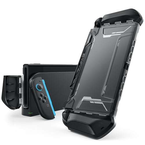 Mumba Blade Series Case for Nintendo Switch 2 [Dock Friendly] [Military-Grade Protection] Switch 2 Grip Protective Cover Shell, Quick-Release Joy-Con, Accessories for Switch 2 Controllers (Black) - color: Black